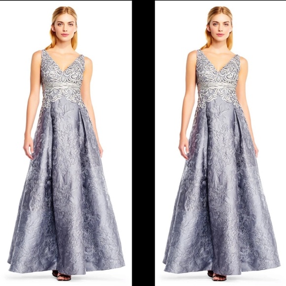 Aidan Mattox Dresses & Skirts - Aidan Mattox embroidery jacquard brocade dress